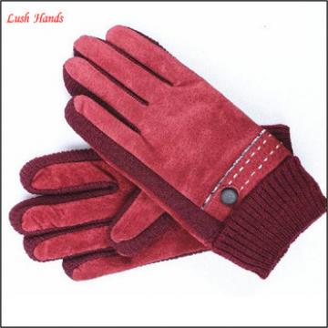 Women&#39;s Touchscreen Pigsuede Gloves with cuff Detail