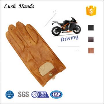 Buttons men fashion driving gloves with belt buckles
