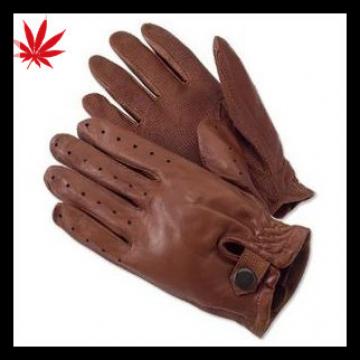 Men&#39;s brown cheap price leather driving hand gloves in China factory