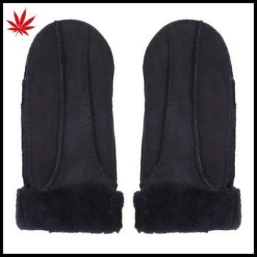 Winter leather and fur women gloves manufacturer with fur cuff make your hands warm