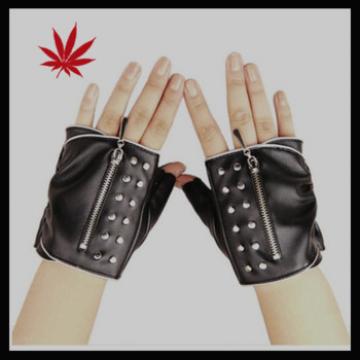 ladies fingerless leather hand gloves sexy driving leather gloves
