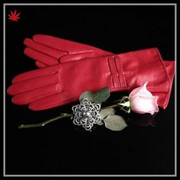 girl cum pink hand glove genuine lambskin leather glove