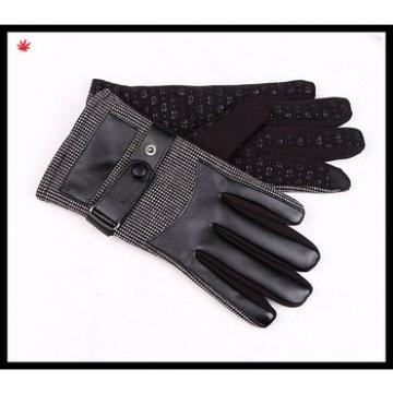 wholesale Ladies&#39; high-grade fashion sheepskin and wool patched gloves