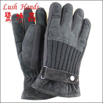 2016 men&#39;s new style woolen gloves with wrist belt for wholesale