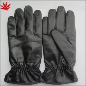 Men&#39;s cheap pig leather gloves with fake lamb wool lining