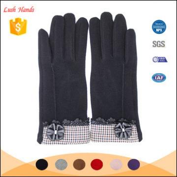 2016 Fashion ladies premium fingered spandex velvet gloves