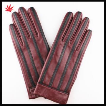 High quality wholesale leather gloves woman winter sheep leather gloves
