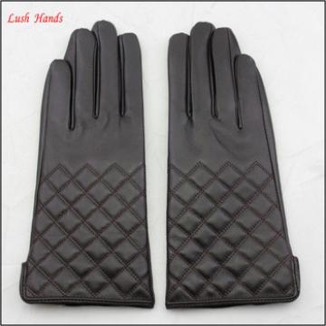 ladies wholesale fashion sheepskin embroidery leather hand gloves