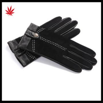 Women&#39;s hot selling fashion high-grade suede gloves for wholesale