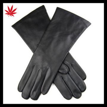 Black hairsheep leather gloves with cahsmere lined