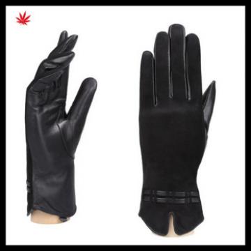 2016 New women&#39;s genuine leather and suede winter gloves nappa lambskin