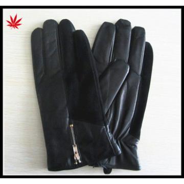 fashion Men&#39;s PU leather Gloves / Driving Gloves with zipper