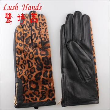 2015 best sale women sheepskin leather gloves fake fur gloves factory price