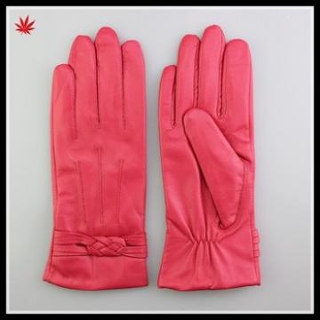sexy girls in pink leather gloves