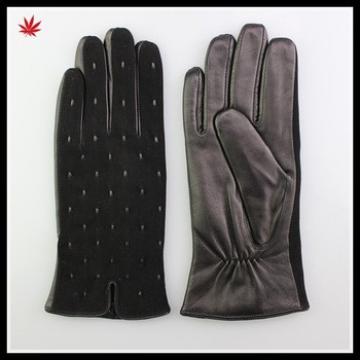 women fashion cheap sheepsuede back leather palm leather glove