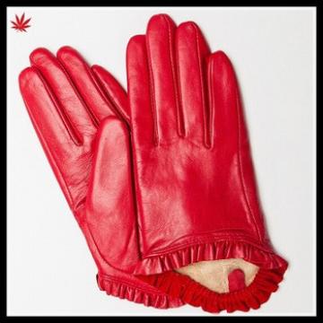women dresses hand gloves for gilrs short fashion leather glove