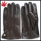 Buckskin leather gloves for men with high quality
