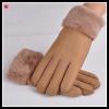 women warm winter dressing genuine leather glove double face leather glove