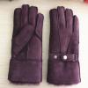 womens fashion buttons and warm double face gloves