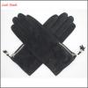 2016 lady&#39;s black pig suede gloves with tassels on gloves side