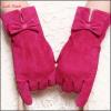 Leather gloves women cheap suede pink leather glove in Eupore #1 small image