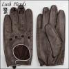 Men&#39;s driving short sheepskin leather glove with holes