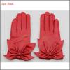 2016 ladies red driving motorcycle leather gloves with flower