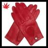Women red diving leather gloves for sport