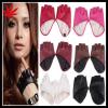 Fashion PU Half Finger Lady Leather Gloves Lady&#39;s Fingerless Driving Show Gloves
