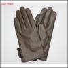 Grey sheep leather touch screen women leather gloves tasseled gloves fashion elements