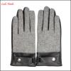 women&#39;s fashion touch screen leather gloves and woolen gloves