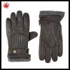 2016 hot selling mens genuine leather gloves with knitted cuff