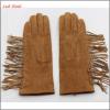 Ladies wholesale fashion touch deerskin leather gloves with tassel #1 small image