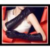 ladies long classic high quality leather gloves with manufactory wholesale price