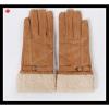 Ladies fashion thick double face winter integration fur gloves
