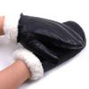 Ladies warm winter wearing shearing lining genuine sheepsin leather mitten glove