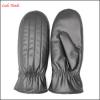 fashion women and gril mitten black sheepskin leather gloves #1 small image