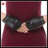 Rockstud sexy lady wearing genuine fingerless leather glove