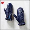 Ladies real leather mitten leather gloves with zipper