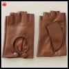 women&#39;s camel fashion drving fingerless leather glove