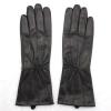 Black Long Leather Glove Driving Leather Glove Woman