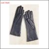 Women&#39;s fashion style cashmere lining black long leather gloves