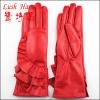 Ladies Long fold leather gloves
