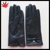 Women fashion cheap PU leather gloves with butterfly