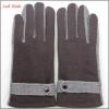 men simple brown woolen hand gloves men with belt