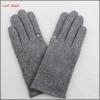 2016 cheap grey woolen gloves with finger ring