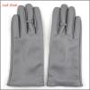 2016 ladies spring fashion grey all kinds of leather hand gloves with ring