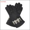 ladies new style cheap woolen gloves with lace on cuff
