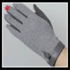 Lady&#39;s fashion touch-screen warm spandex velvet gloves with leather cuff