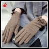 Ladies fangle new style spandex velvet gloves with wholesale price